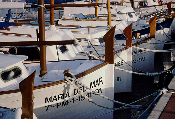 Boats in the harbour of Sa Colonia de Sant Jordi - click to go to next image