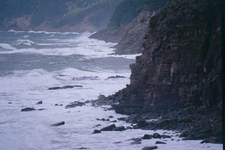 Stormy sea at Port d'es Caronge - click to go to next image